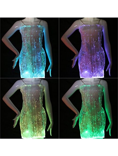 Glow in The Dark Dresses Light up Prom Dresses Fiber Optic Ball Dresses,Mobile APP Control