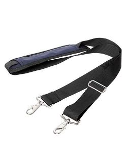 JAKAGO 61" Replacement Shoulder Strap, Padded Long Duffel Bag Strap Universal Adjustable Shoulder Belt with Metal Hooks and Non-Slip Pad for Briefcase Pet Carrier Bag Too