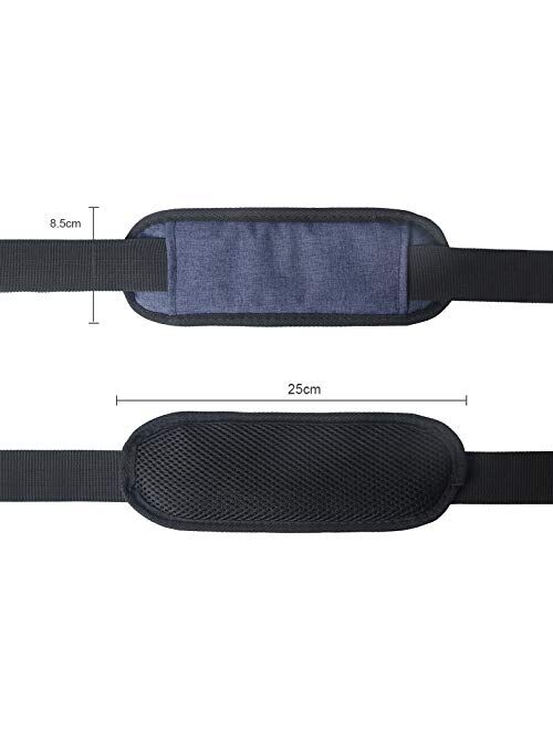 JAKAGO 61" Replacement Shoulder Strap, Padded Long Duffel Bag Strap Universal Adjustable Shoulder Belt with Metal Hooks and Non-Slip Pad for Briefcase Pet Carrier Bag Too