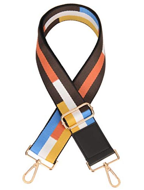 Lola Mae 2 Wide Shoulder Strap Replacement for Handbags Adjustable Removable Guitar Canvas Crossbody Belt for Purse