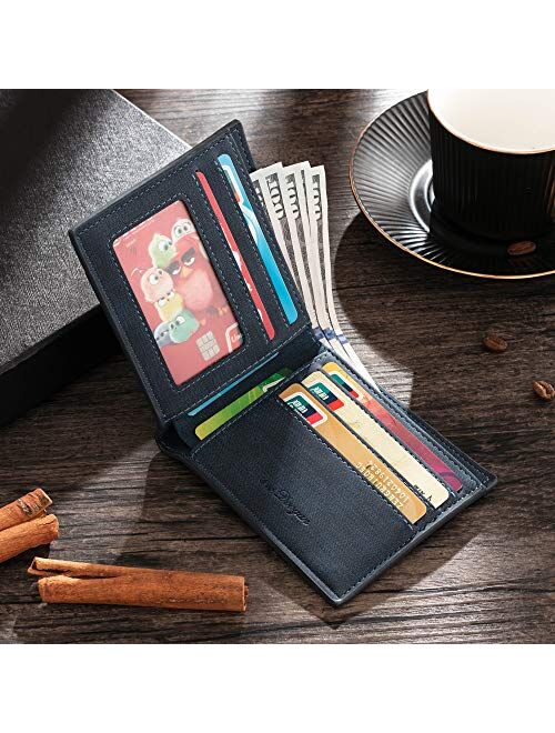 Persoanlized Slim front Pocket Wallet for Men with Picture Custom Minimal Wallet Slim PU Leather Wallets for Men