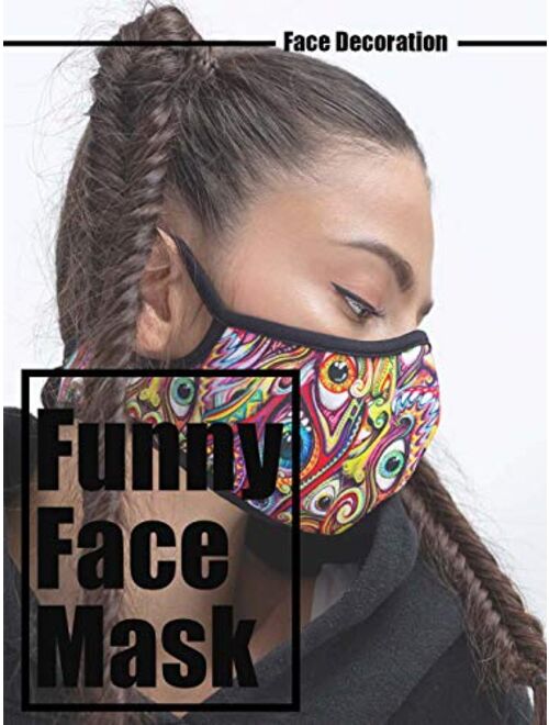 Ludress Cotton Face Mask Washable Grimace Facial Cover Reusable Face Protection Ball Party Masquerade Genie Costume Accessory