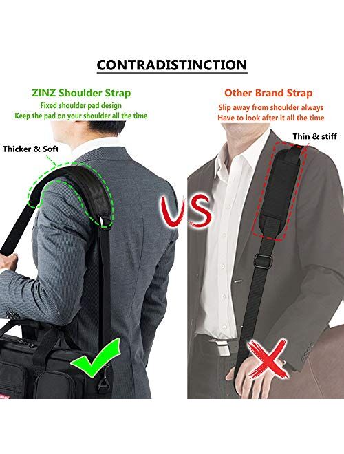 Bag Shoulder Strap, ZINZ Padded Adjustable Shoulder Strap Replacement