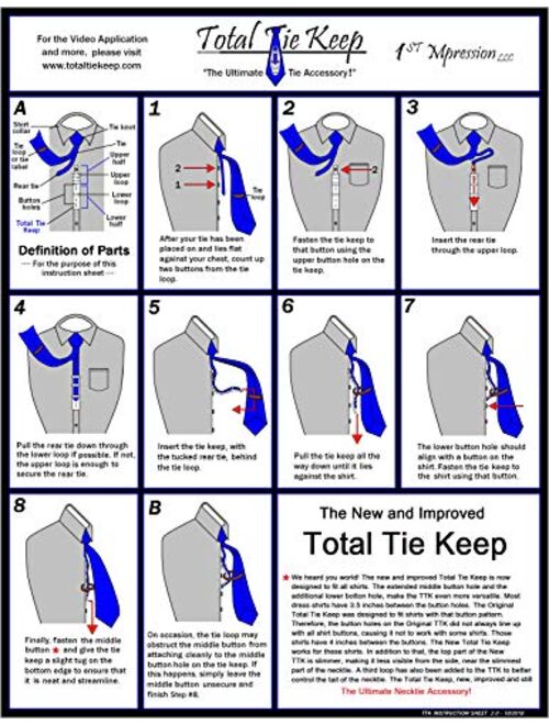 Total Tie Keep Necktie Accessory - 1 pack As Seen on Shark Tank