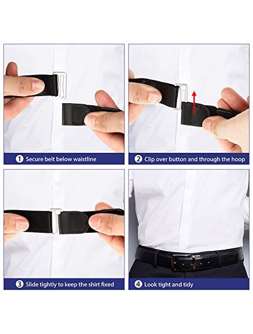 Shirt Stay Belt Adjustable Elastic Shirt Holder Lock Keep Shirt Tucked in