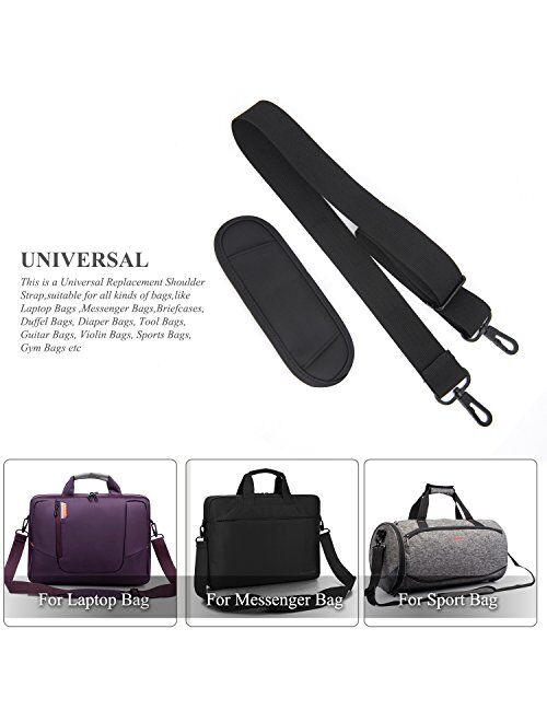 BRINCH Adjustable Thick Soft Universal Replacement Shoulder Strap for Laptop Case Computer Bag Luggage Duffel Messenger Bag