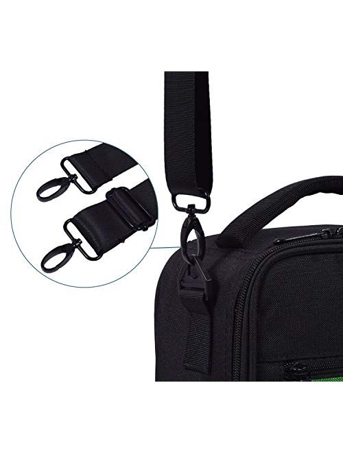 Universal Shoulder Strap Replacement Luggage Duffle Bag Strap Detachable Soft Padded Adjustable Belt Metal Swivel Hooks Compatible Duffel Briefcase Computer Bags Laptop C