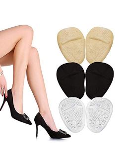 High Heel Cushions -Ball of Foot Pads- Non Slip Shoe Inserts - Forefoot Metatarsal Pads for Women & Men for Foot Pain Relief -High Heel Inserts for shoe comfort- Beige Cl