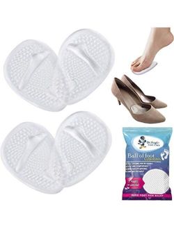 Medical Forefoot Pads Ball of Foot Cushions Gel Insoles Shoe Inserts (Self-Sticking) Metatarsal Pads for Women High Heels to Pain Relief, Dr.Eagle foot care () 2 Pairs