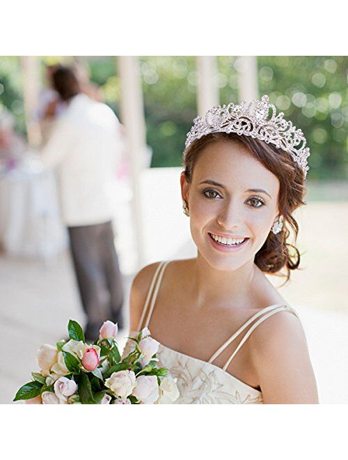 Didder Crystal Tiara Crowns For Women Girls Princess Elegant Crown with Combs Women's Headbands Bridal Wedding Prom Birthday Party Headbands for Women