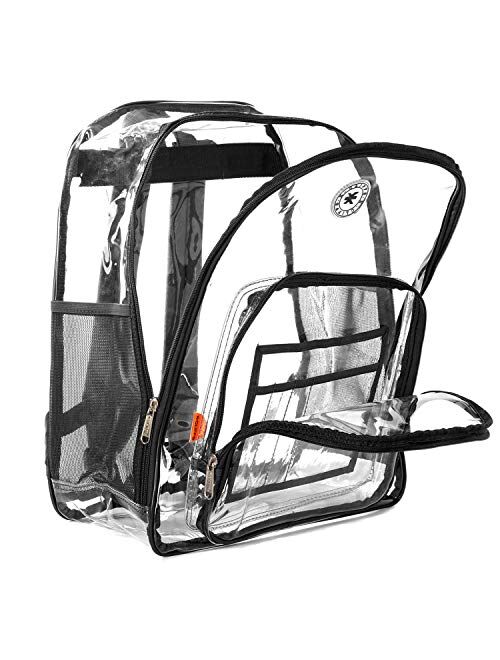 Heavy Duty Clear Backpack See Through PVC Stadium Security Transparent Workbag