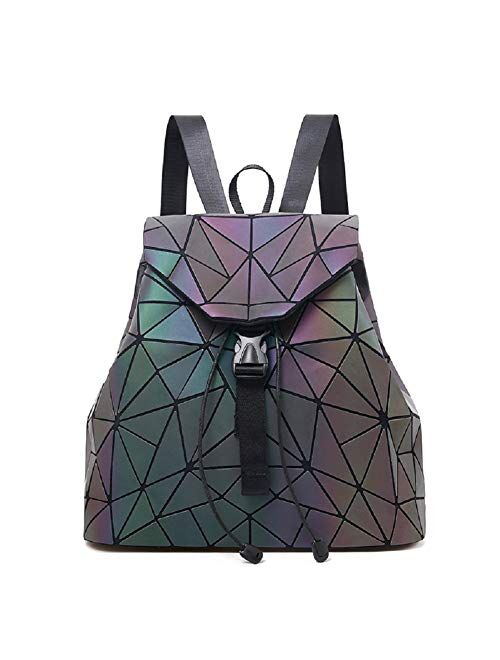 Geometric Backpack Luminous Backpacks Holographic Reflective Bag Lumikay Bags Irredescent Large Rainbow Purses Wallet Set