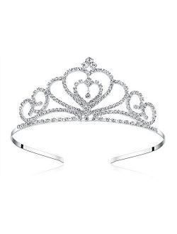 Lovelyshop Rhinestone Crystal Tiara-Wedding Bridal Prom Birthday Pegeant Prinecess Crown (Heart)