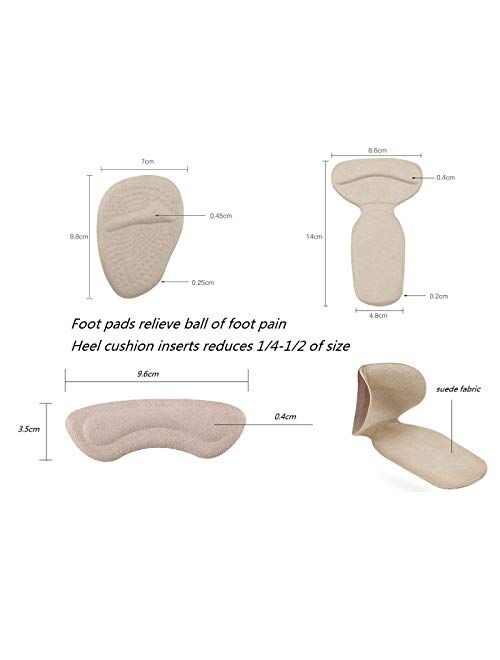 FonsBleaudy Heel Cushion snugs Inserts Shoe Pads for Loose Shoes Too Big Inserts Grips Liners Heel Blister Protectors for Women Men