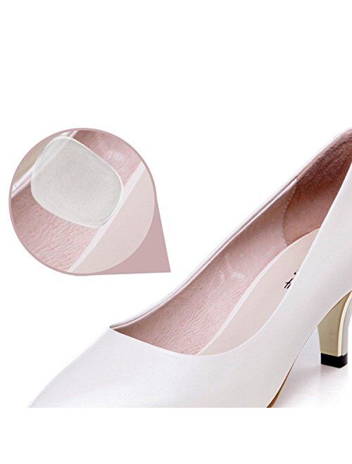 Gel Heel Pads [12 PCS] Soft High Heel Pads Shoe Pads Silicone Gel Heel Cushion Inserts for Women Foot Care Shoe Inserts Pad Insoles, Prevent Back Heel Pain and Improve Lo
