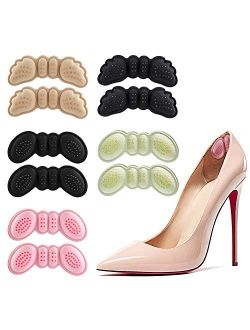 Updated 2020 Version LYLFL [5 Pairs] Heel Cushion Inserts Heel Grips Heel Pads-Suitable for Any Shoes Reusable Adhesive Shoe Inserts Liners for Loose Shoes