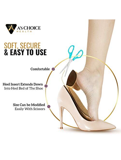 Heel Cushion Inserts for Loose Shoes - Shoe Pads Filler for Too Big Shoes- Men & Women