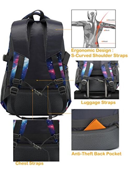 ProEtrade Backpack Bookbag for School College Student Travel Business with USB Charging Port
