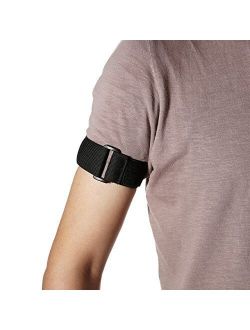 Glo-shine Universal Elastic Adjustable Sport Armband Strap for All Models IPO with Silicone or Leather Case with Armband Slots (Black)