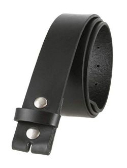 One Piece Full Genuine Leather Belt Strap - 1-1/4" (32MM) Wide