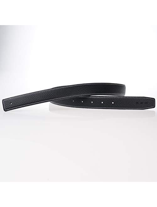 Replacement Leather Belt Strap Reversible Replacement Belt Strap Genuine Leather 1 1/4" Wide - for H Buckle
