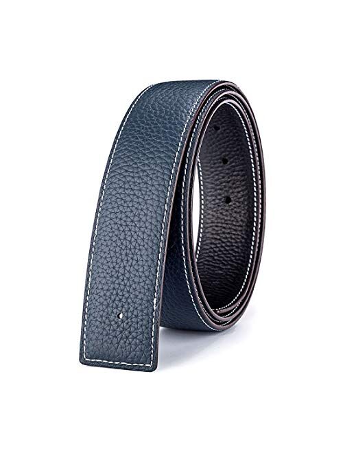 Vatee's Reversible Genuine Leather Belts For Men/Women Replacement Belt Strap Without Buckle 1.25"/1.34"/1.5" Wide