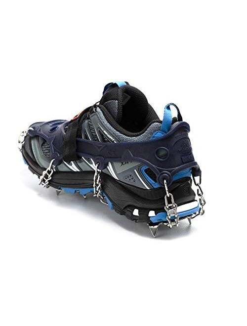 Hillsound Trail Crampon Ultra - Ice Traction Device/Crampons, 18 Stainless Steel Spikes, 2 Year Warranty