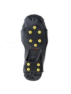 AGPTEK Non-Slip Over Shoe, Climbing Snow Ice Cleats Grips Anti-Slip Studded Ice Traction Shoe Covers Spike Crampons Cleats Size S/M/L/XL