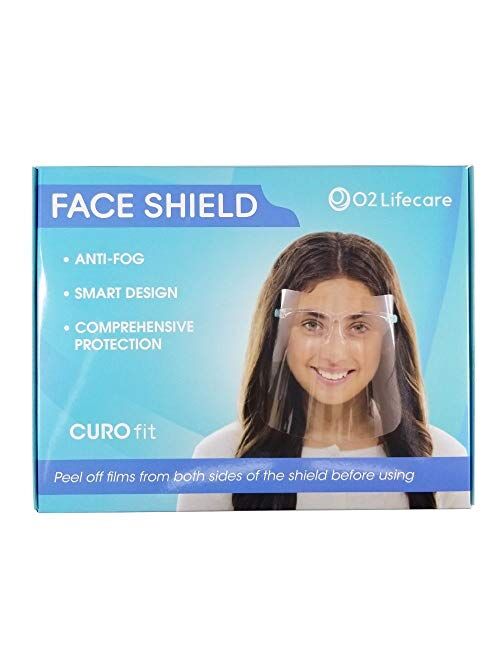 [O2 Lifecare] 3 qty Protective Face Shield Reusable Goggle Shield x 3 Pack