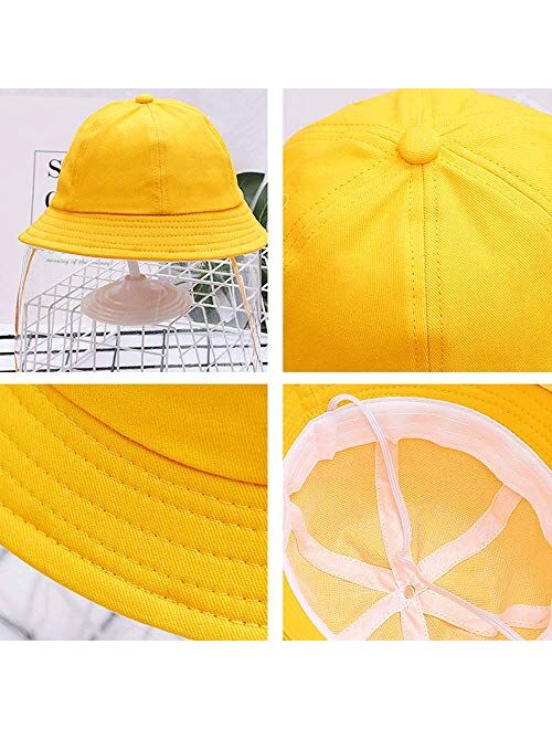 IWNTWY Kids Sun Protection Hat, Toddler Summer Beach Bucket Cap with Removable Cover and Adjustable Straps for Children Boys Girls Babys
