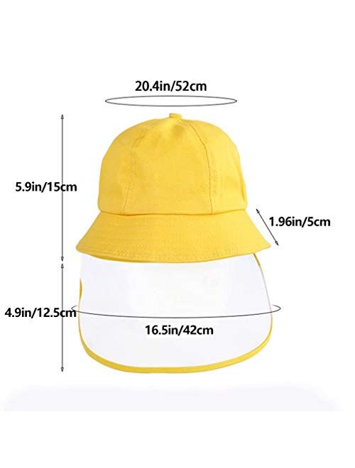 IWNTWY Kids Sun Protection Hat, Toddler Summer Beach Bucket Cap with Removable Cover and Adjustable Straps for Children Boys Girls Babys