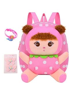 Suerico Cute Toddler Backpack Plush Doll Toy Snack Travel Bag Preschool Shoulder Bag Gift for Kid