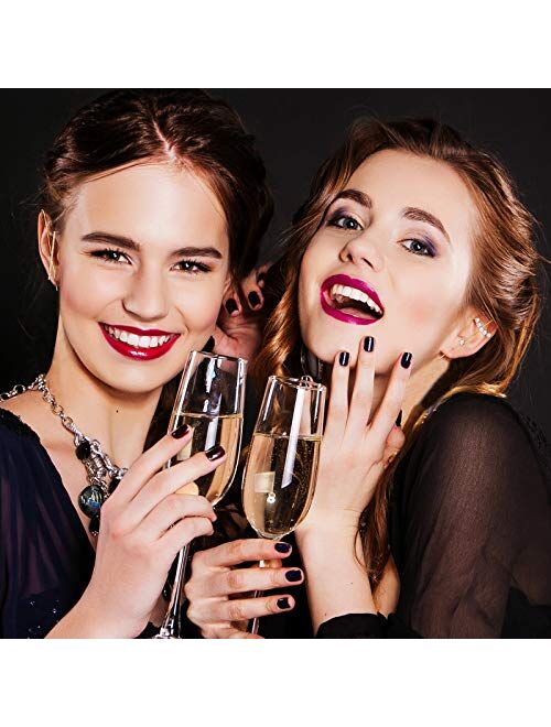 8 Pieces Ear Cuff Wrap Crawler Hook Earrings Rhinestone Crawler Earrings Piercing Crystal Hook Wrap Earrings for Women Girls