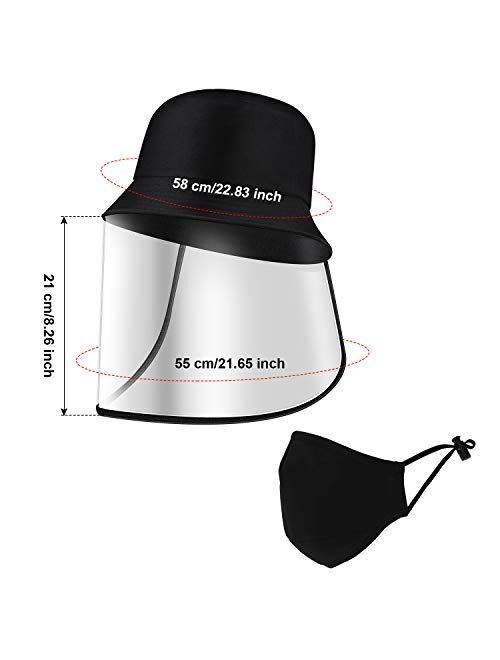 Face Hat Full-face Bucket Cap with Reusable Face Cover Fisherman Hat for Men and Women Outdoor