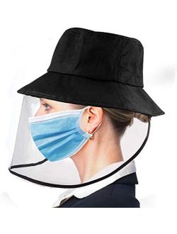 US StockFace Shield Cap Reusable Anti-splash Clear Protective Visor for Eye & Face, Unisex, Bucket Hat