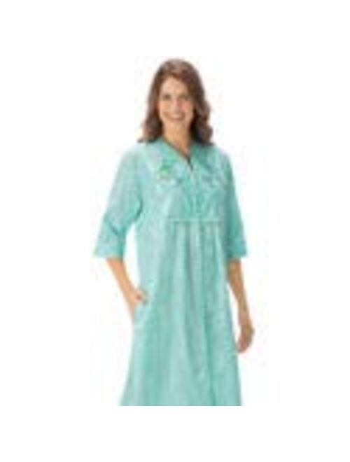 Seersucker Embroidered Floral Lounger