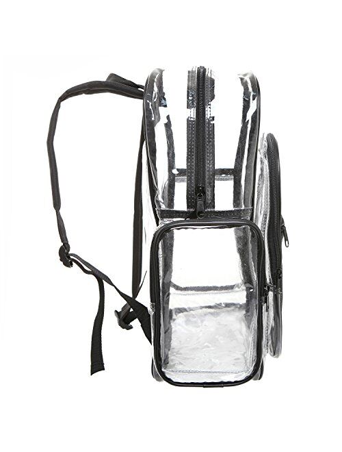 MGgear Clear Transparent PVC Multi-pockets School Backpack/Outdoor Backpack