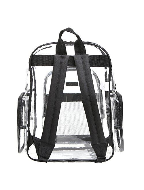 MGgear Clear Transparent PVC Multi-pockets School Backpack/Outdoor Backpack