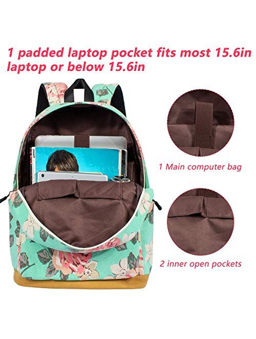 Leaper Fashion School Backpack Canvas Bookbag Shoulder Bag Satchel Daypack