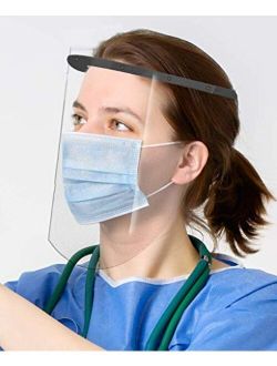 Oakridge Face Shields | 3 pack | High Optic Shield | Slim Line Adjustable Comfort Headband | Not Made in China | Anti Fog