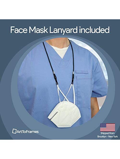 ArtToFrames Protective Face Shield, Fully Transparent Face and Eye Protection from Droplets and Saliva with Reusable Glasses and Replaceable Shield, Anti-Fog (P)