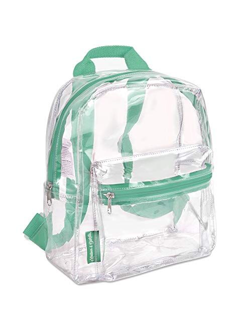 Madison & Dakota Water Resistant Clear Mini Backpacks for School, Beach - Stadium Approved Bag with Adjustable Straps
