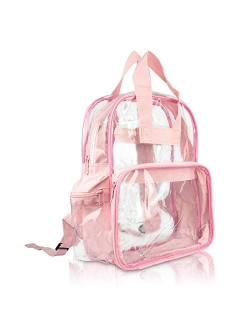 Clear Backpack Small Black Purple Royal Navy Blue Hot Pink Gold Grey Green Red Teal