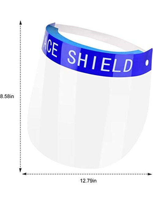 5PCS Face Shield Protection Cap Visor, Lightweight Adjustable Breathable Transparent Face Shield for Men Women (5PACK)