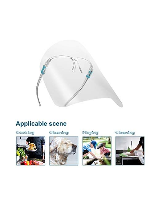 MU 5 pcs Unisex Reusable Anti-oil Splash Facial Cover for Women Men in Kitchen Cleaning Cooking and Washing Ships by Amazon