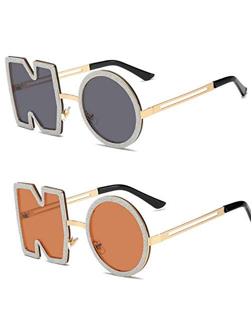 NO Party Rimless Irregular Design Sunglasses For Men/Women UV400 Retro Ladies Diamond Frame Streetwear Eyewears