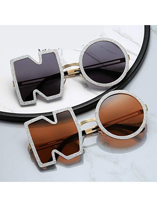 NO Party Rimless Irregular Design Sunglasses For Men/Women UV400 Retro Ladies Diamond Frame Streetwear Eyewears