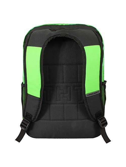 JINX Minecraft Creepy Creeper Kids School Backpack, Green, 17", Green, N/A