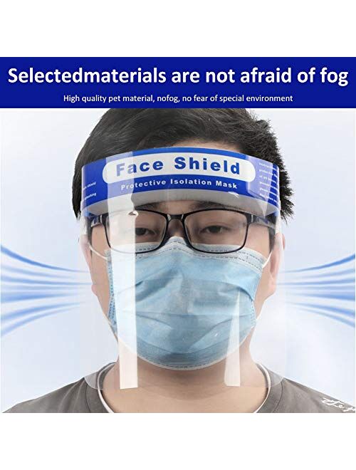 [Fulfillment By Amazon] Sunzel 10 Pieces Face Shields with 10 Bands and 10 Sponges for Man and Women to Protect Eyes and Face