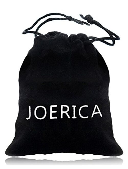 JOERICA 4 Pairs Heart Stainless Steel Stud Earrings for Women Girls Star Earrings